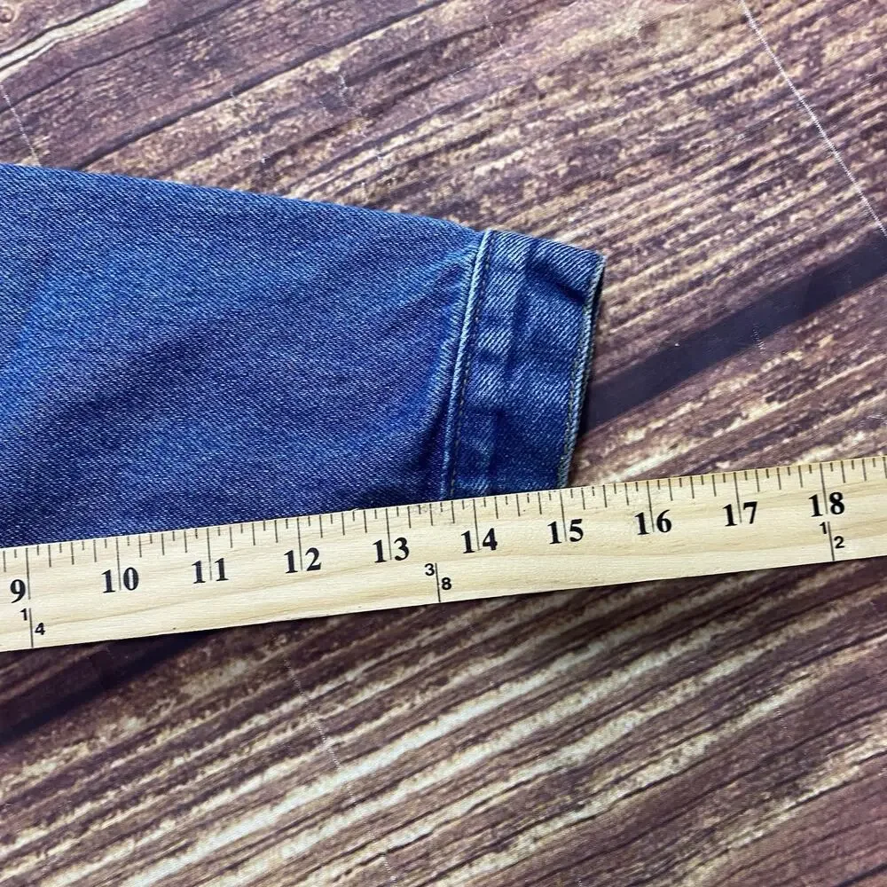 The Children's Place Kids Denim Jean Jacket Medium Wash M 7/8 Button Up Casual
